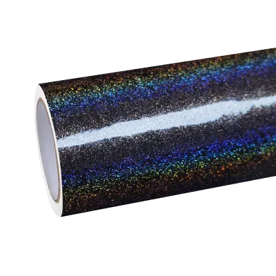 Gloss Metallic Rainbow Laser Flip Psychedelic Grey Car Vinyl Wrap 01