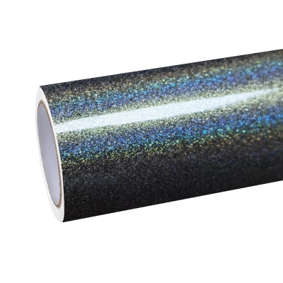 Gloss Metallic Rainbow Laser Grey Car Vinyl Wrap 01