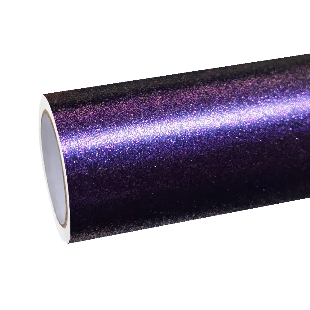 Matte Metallic Chameleon Diamond Yellow Purple Car Vinyl Wrap