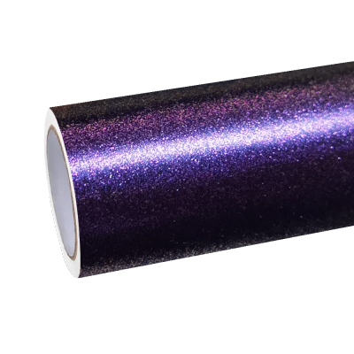 Matte Metallic Chameleon Diamond Yellow Purple Car Vinyl Wrap 01