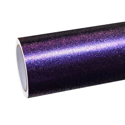 Matte Metallic Chameleon Diamond Yellow Purple Car Vinyl Wrap 01