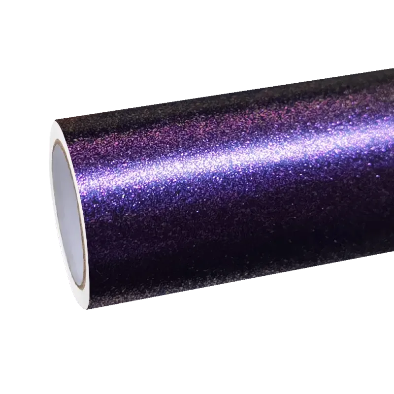 Matte Metallic Chameleon Diamond Yellow Purple Car Vinyl Wrap
