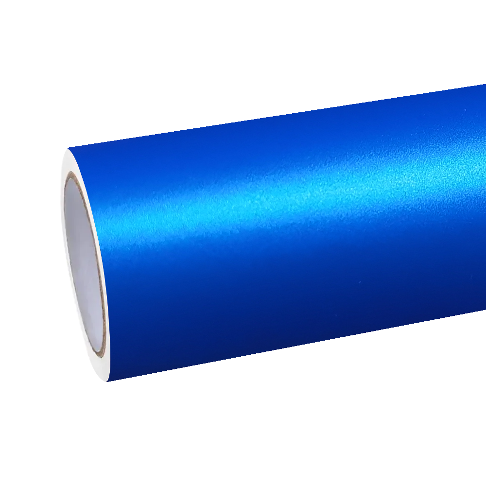Matte Metallic Satin Chrome Blue Car Vinyl Wrap PET