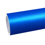Matte Metallic Satin Chrome Blue Car Vinyl Wrap PET