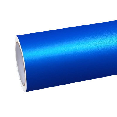 Matte Metallic Satin Chrome Blue Car Vinyl Wrap PET 01