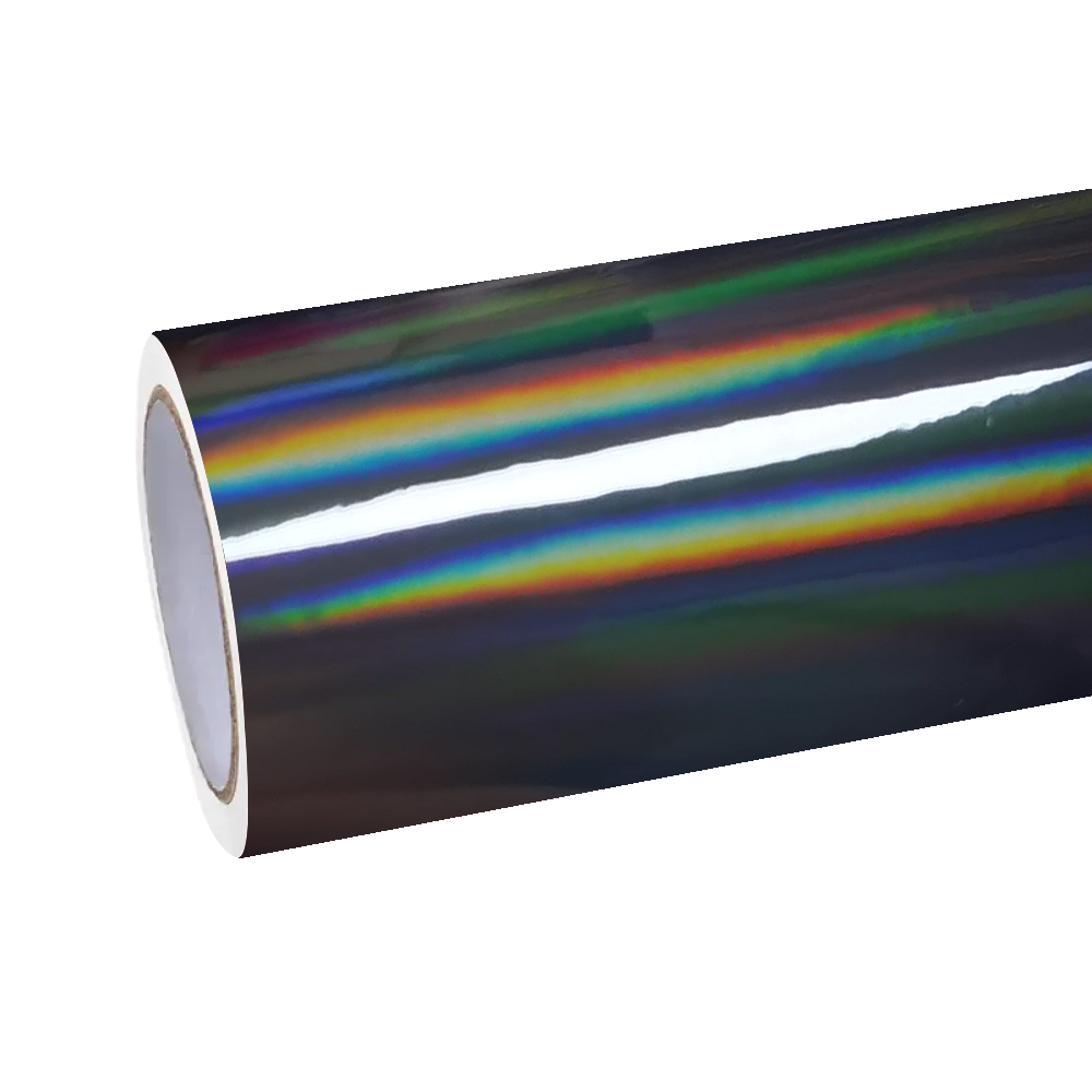 Gloss Grey Holographic Chrome Rainbow Laser Car Vinyl Wrap