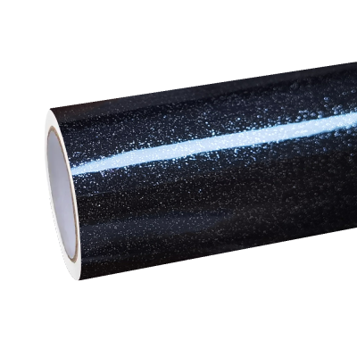 Gloss Metallic Diamond Graphite Black Car Vinyl Wrap 01