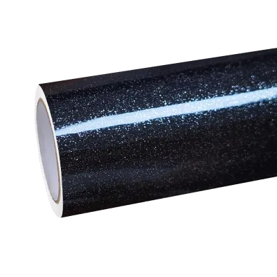Gloss Metallic Diamond Graphite Black Car Vinyl Wrap 01