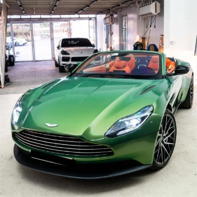 Gloss Metallic Iridescent Emerald Green Car Vinyl Wrap 02