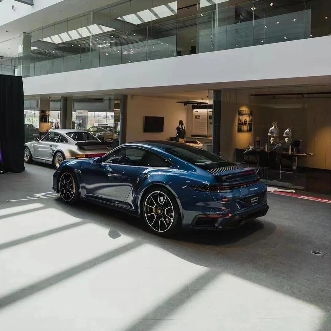 Gloss Petrol Blue Car Vinyl Wrap 