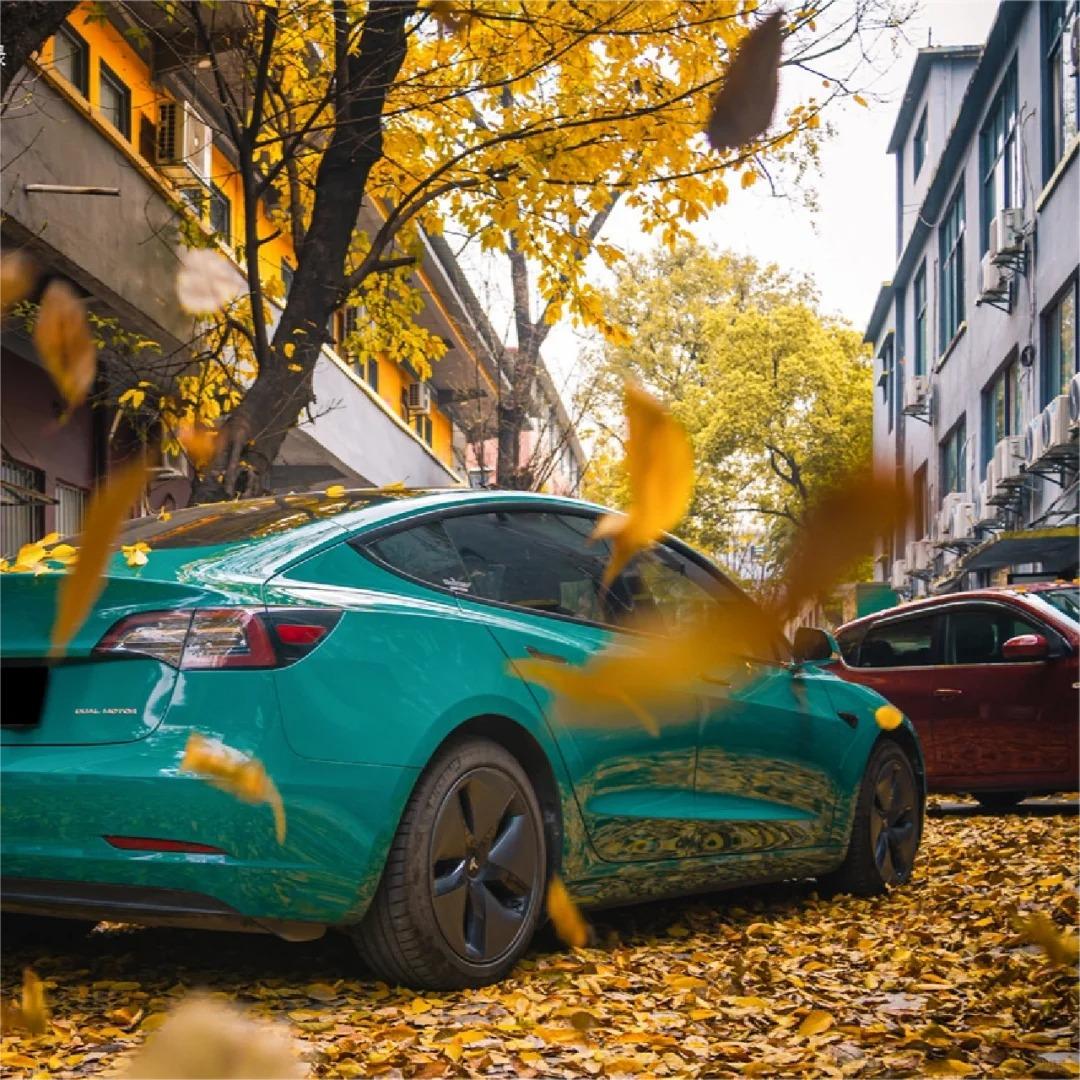 Gloss Storm Green Car Vinyl Wrap