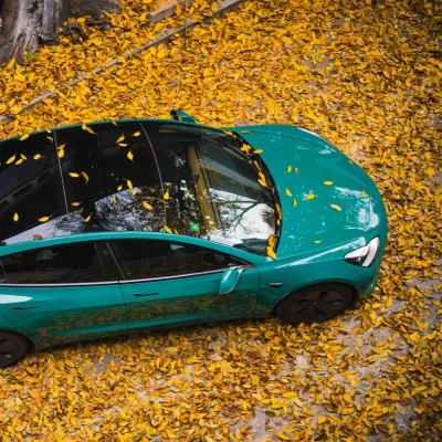 Gloss Storm Green Car Vinyl Wrap 02