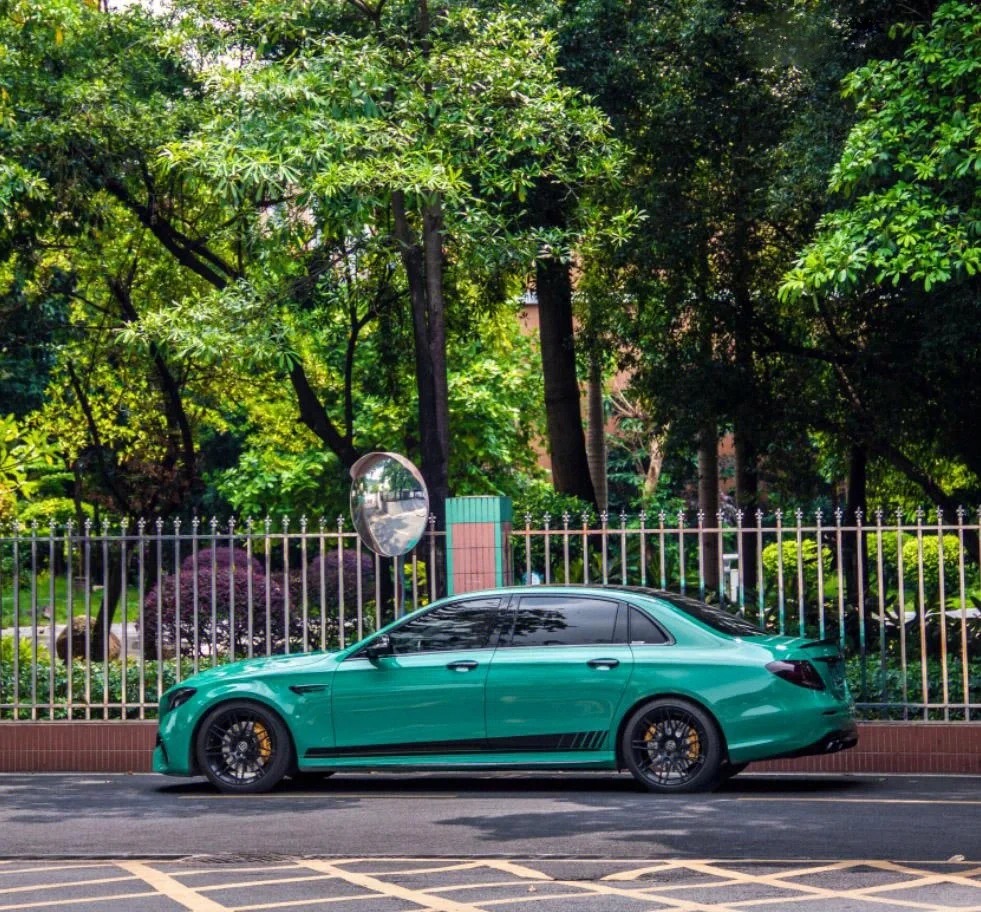 Gloss Vintage Green Car Vinyl Wrap