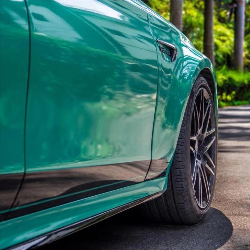 Gloss Vintage Green Car Vinyl Wrap