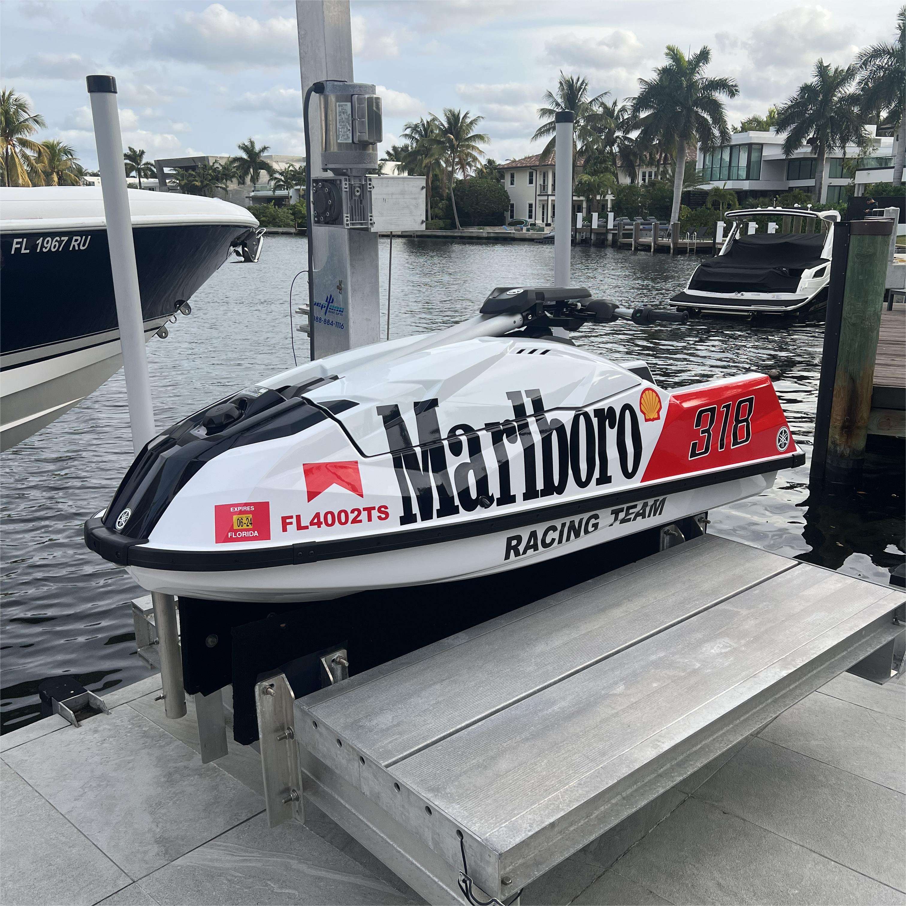 Marlboro Racing Car wrap Custom Design - White, Red and Black Car Wrap (Bundle)