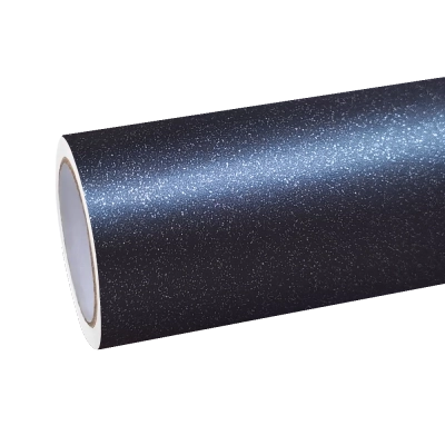 Matte Metallic Charcoal Black Car Vinyl Wrap 01