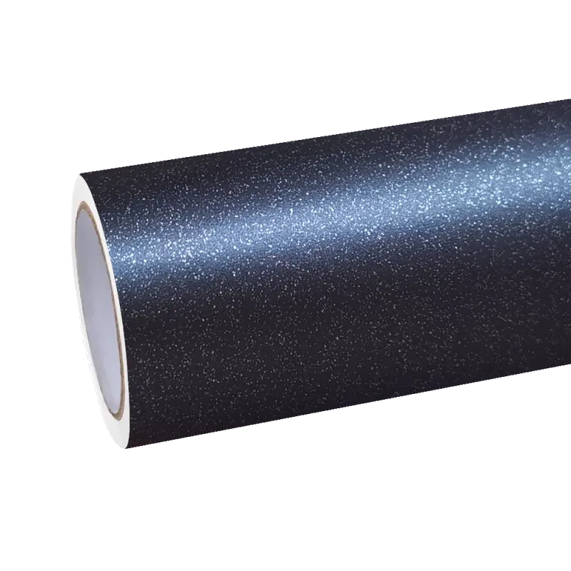 Matte Metallic Charcoal Black Car Vinyl Wrap