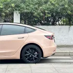 Gloss Super Shine Latte Car Vinyl Wrap PET 