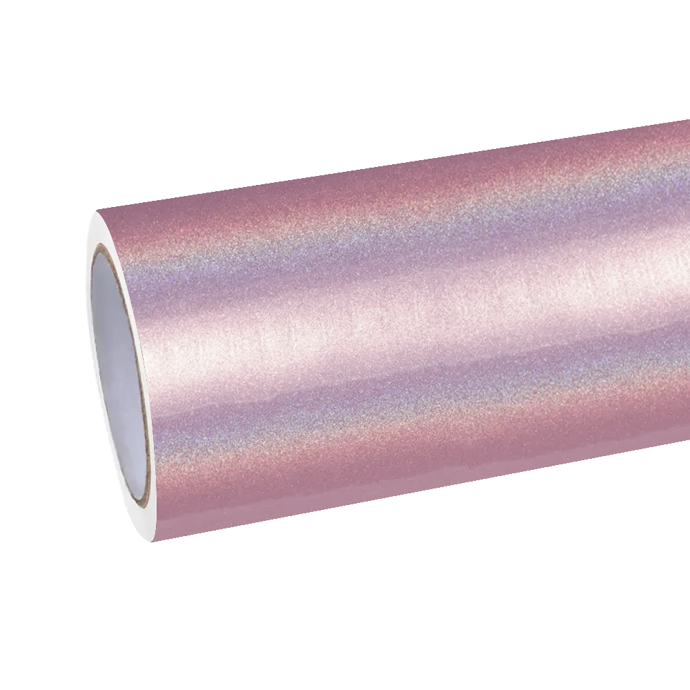 Gloss Metallic Rainbow Laser Light Pink Car Vinyl Wrap