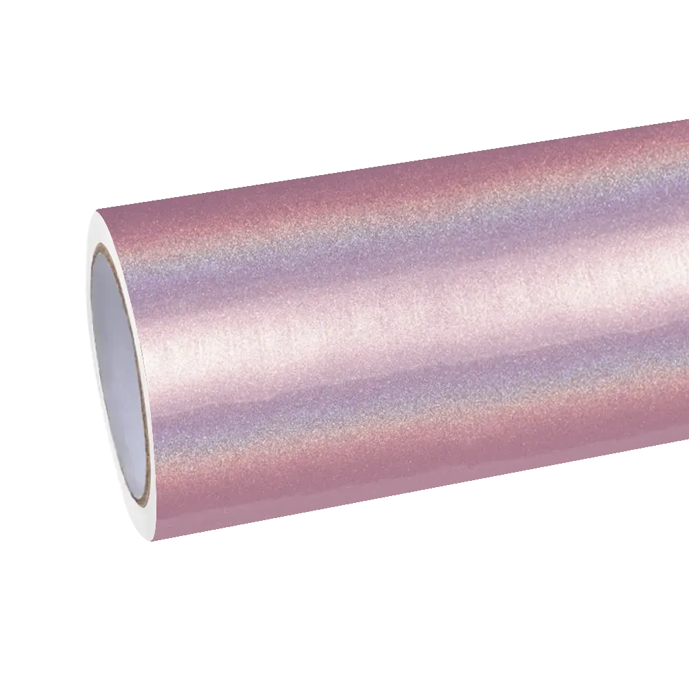 Gloss Metallic Rainbow Laser Light Pink Car Vinyl Wrap