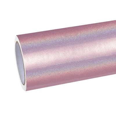 Gloss Metallic Rainbow Laser Light Pink Car Vinyl Wrap 01