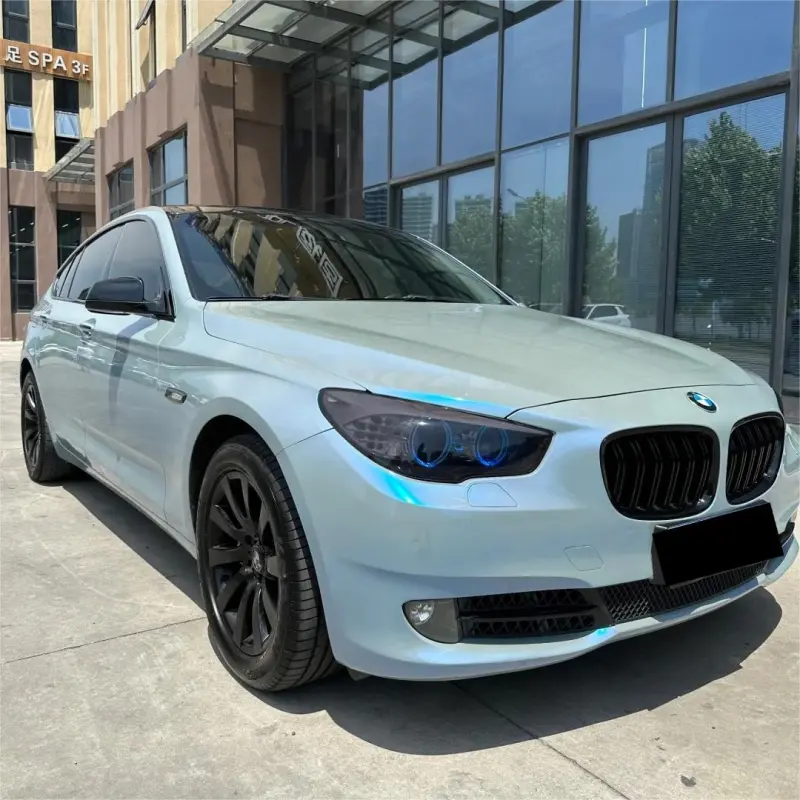 Gloss Metallic Chameleon Blue Grey Car Vinyl Wrap