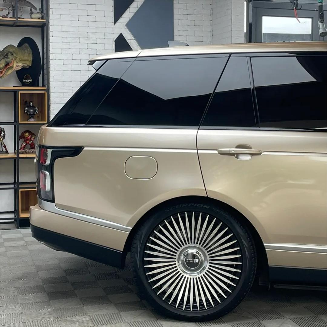 Gloss Metallic Champagne Gold Car Vinyl Wrap PET