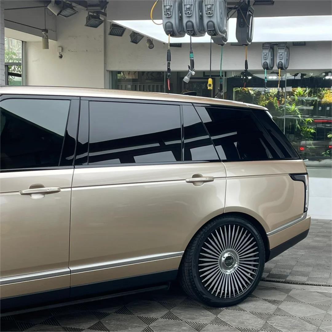 Gloss Metallic Champagne Gold Car Vinyl Wrap PET