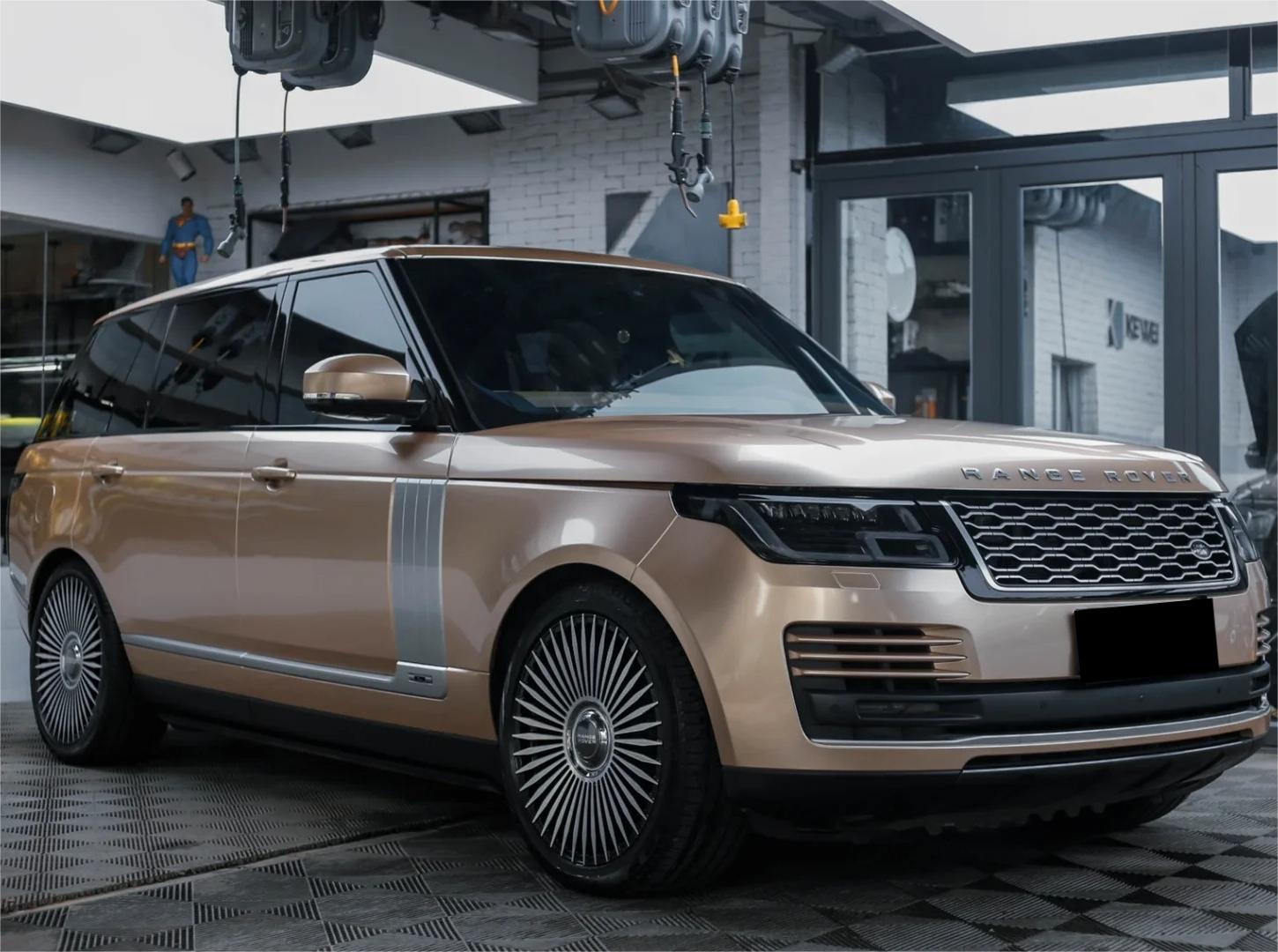 Gloss Metallic Champagne Gold Car Vinyl Wrap PET