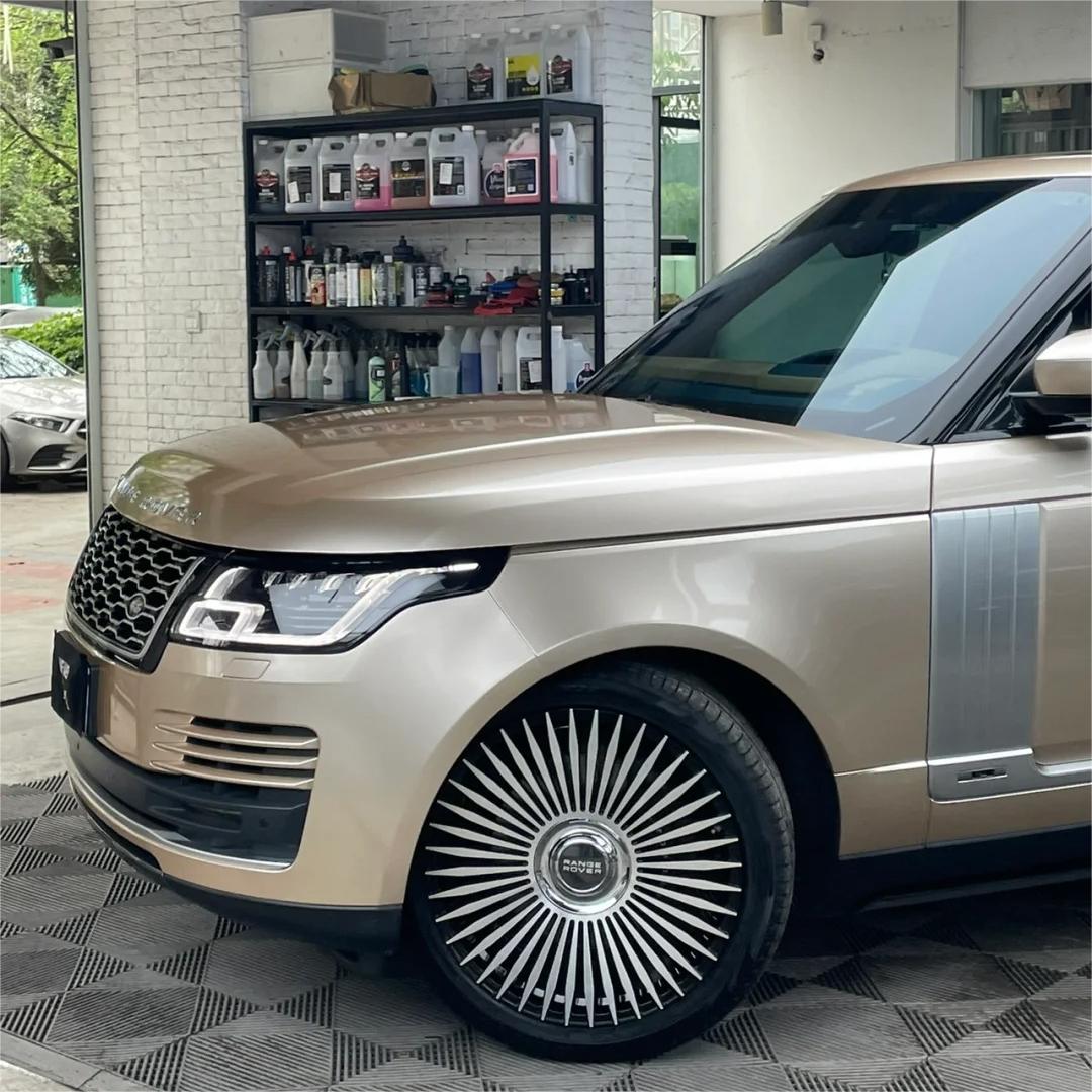 Gloss Metallic Champagne Gold Car Vinyl Wrap PET