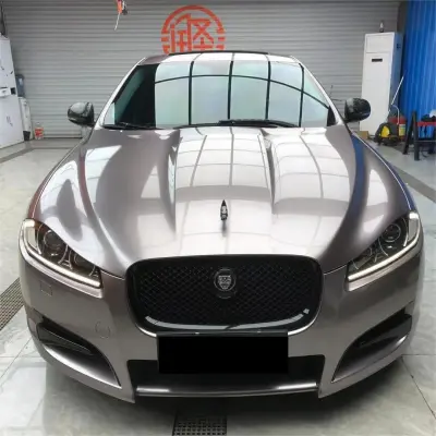 Gloss Metallic Combat Grey Car Vinyl Wrap PET 02