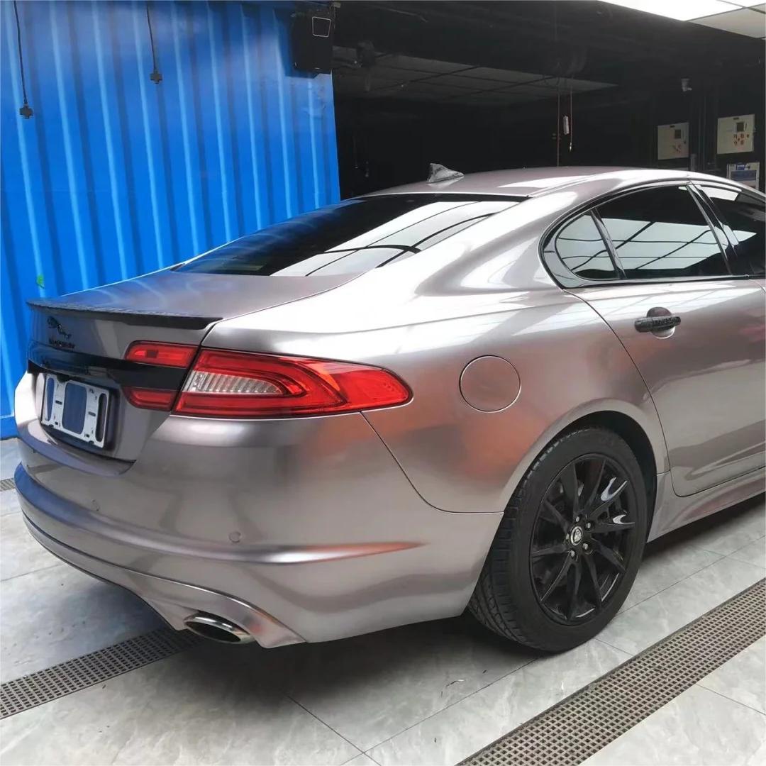 Gloss Metallic Combat Grey Car Vinyl Wrap PET