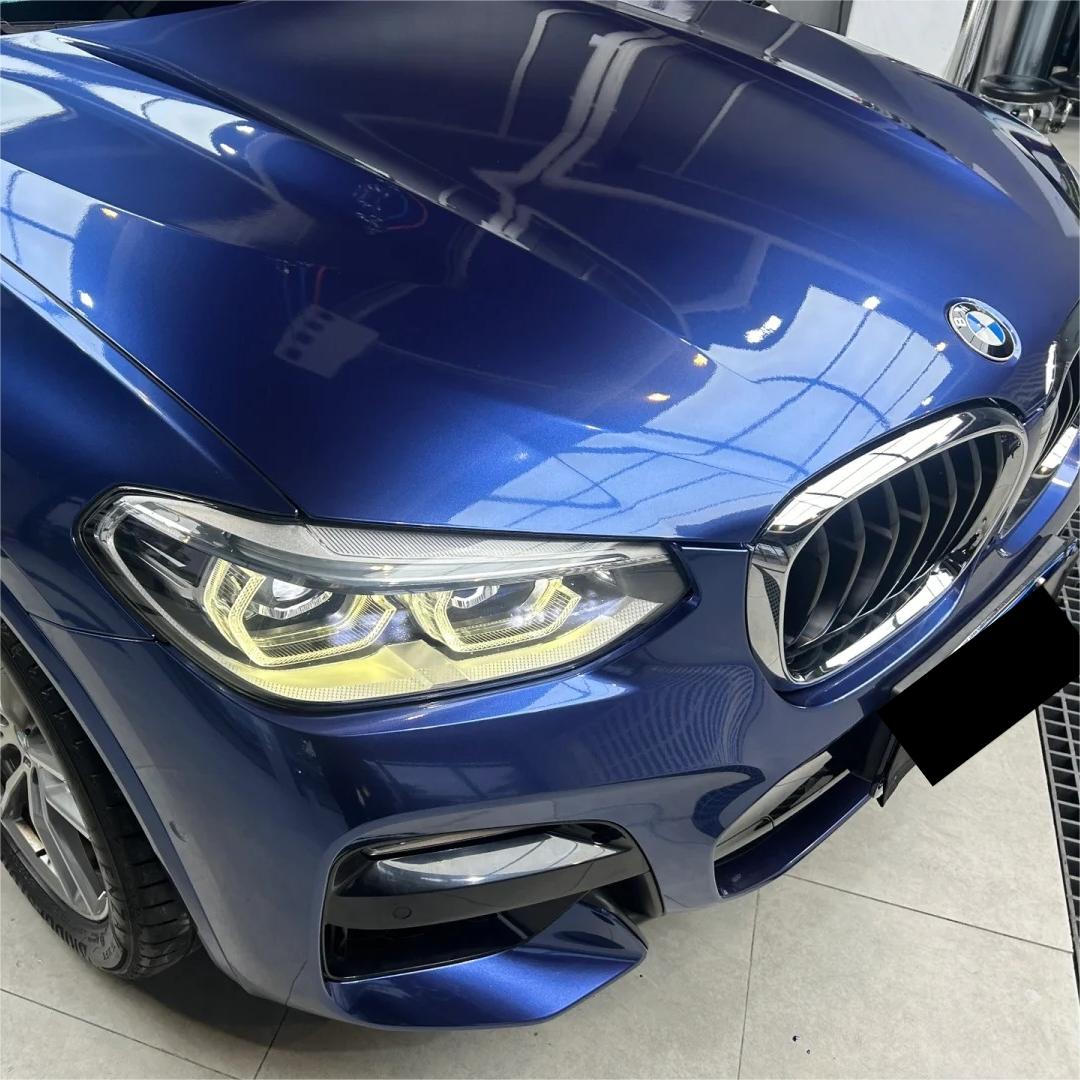 Gloss Metallic Galaxy Blue Car Vinyl Wrap PET