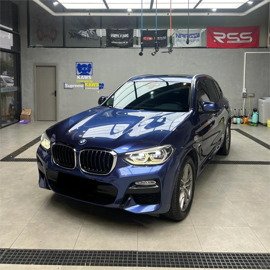 Gloss Metallic Galaxy Blue Car Vinyl Wrap PET