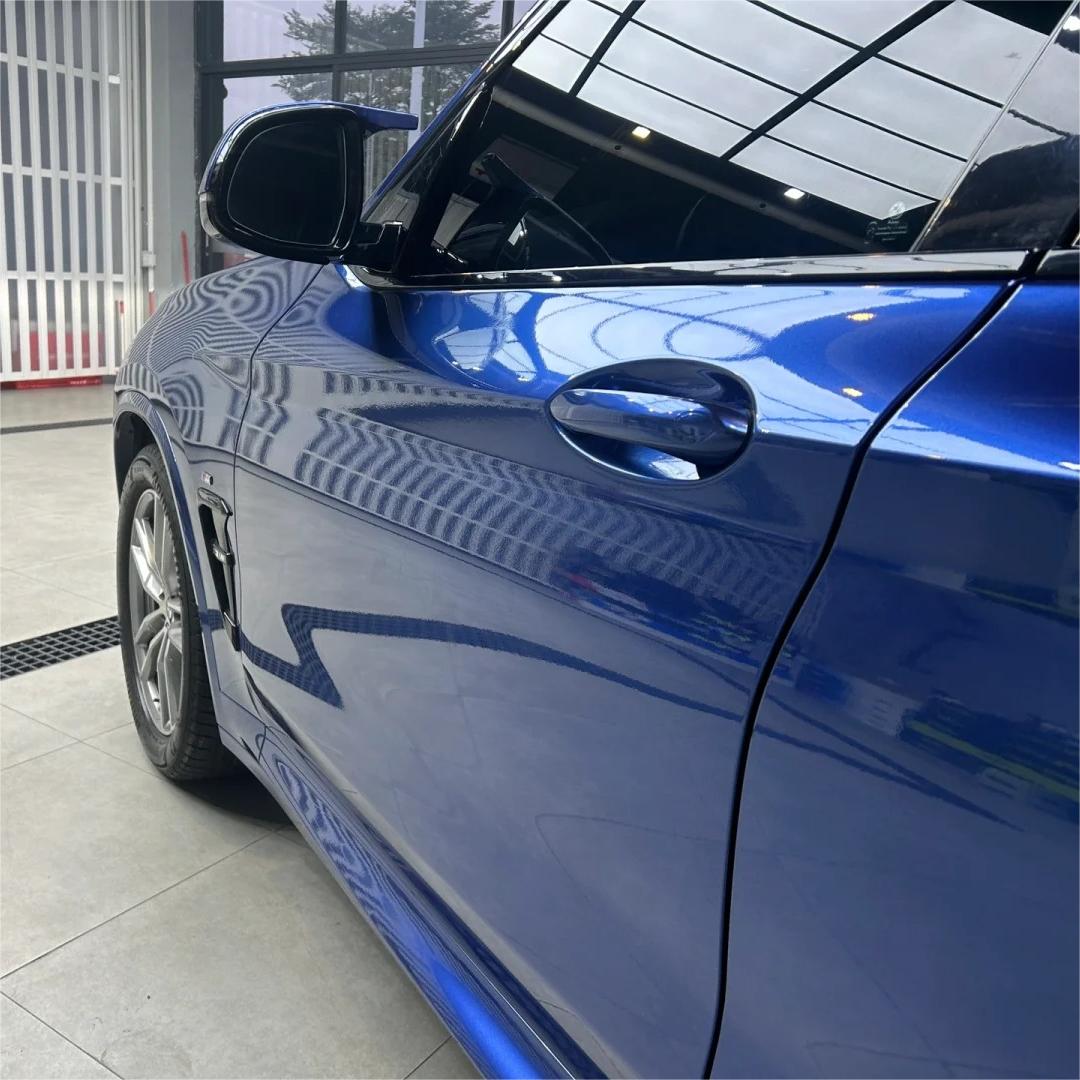 Gloss Metallic Galaxy Blue Car Vinyl Wrap PET