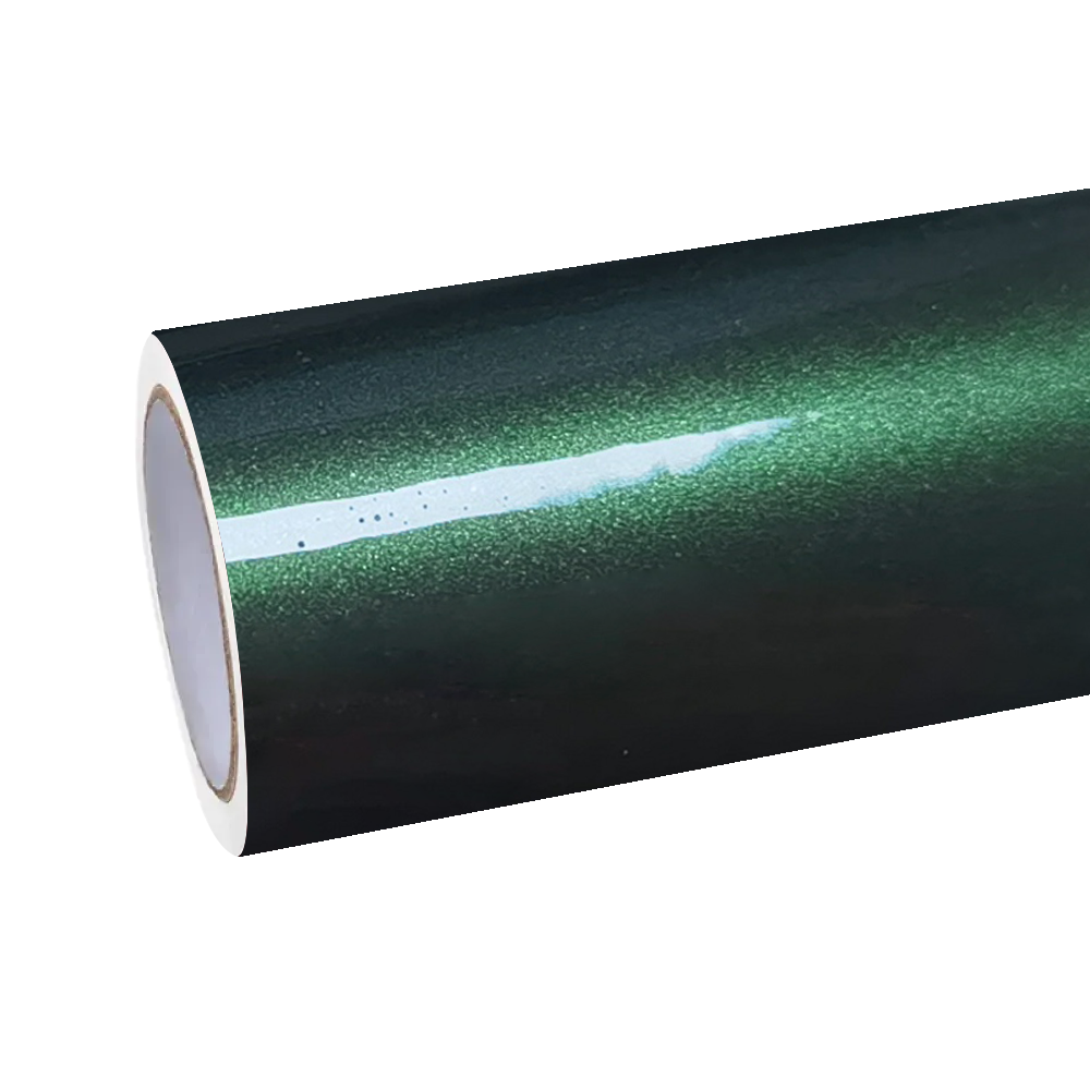 Glossy Paint Metalic Midnight Green Car Vinyl Wrap PET