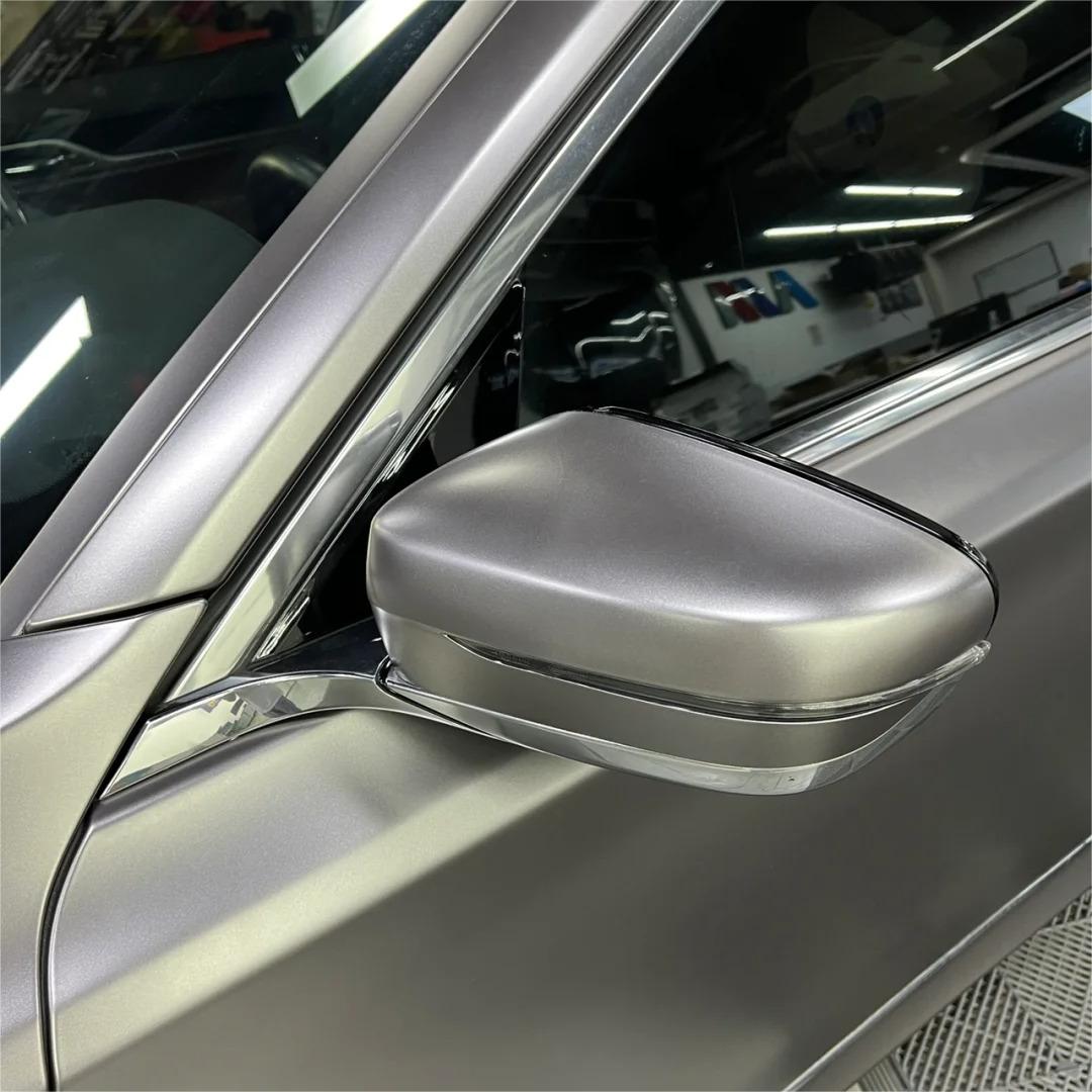 Matte Metallic Satin Brown Grey Car Vinyl Wrap