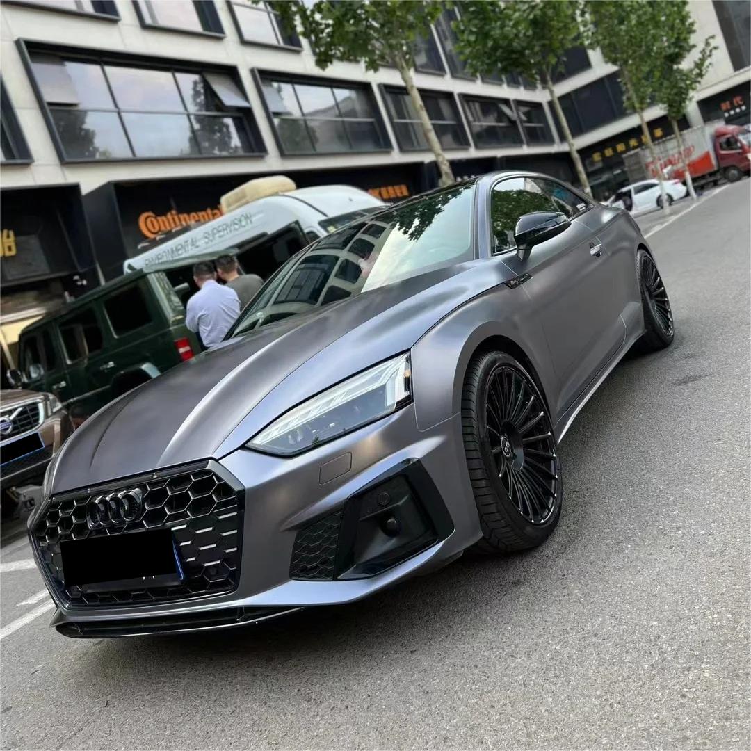 Matte Metallic Satin Deep Grey Car Vinyl Wrap