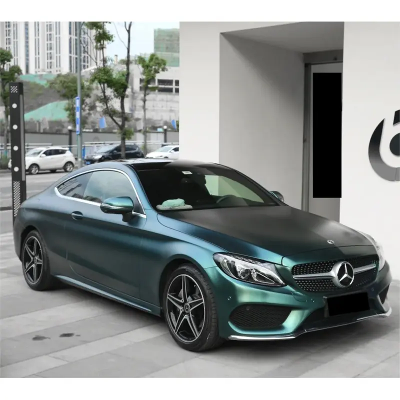 Matte Metallic Satin Emerald Green Car Vinyl Wrap