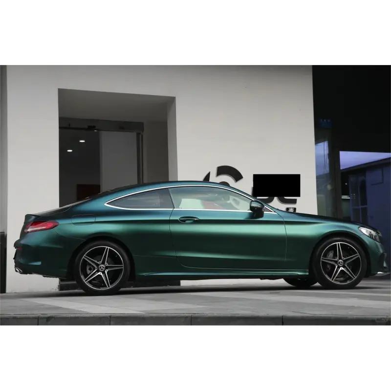 Matte Metallic Satin Emerald Green Car Vinyl Wrap