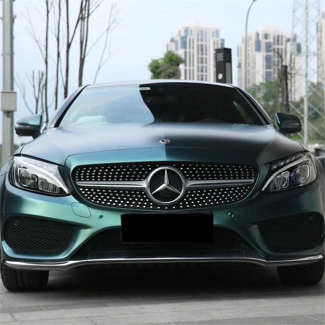 Matte Metallic Satin Emerald Green Car Vinyl Wrap