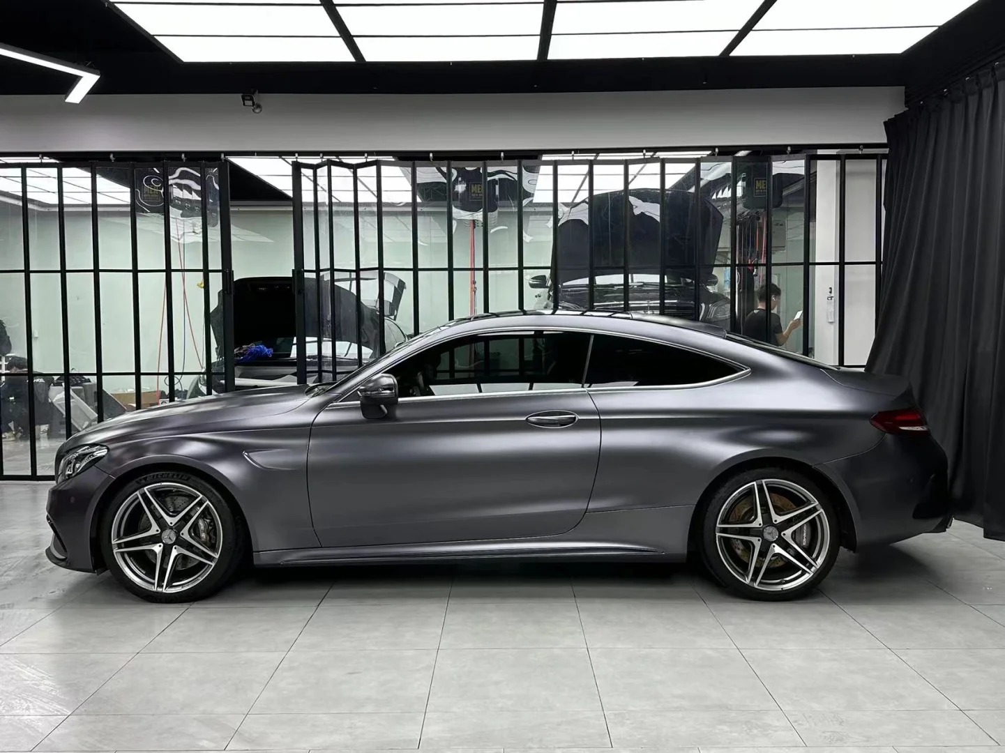 Matte Metallic Satin Mountain Grey Car Vinyl Wrap PET