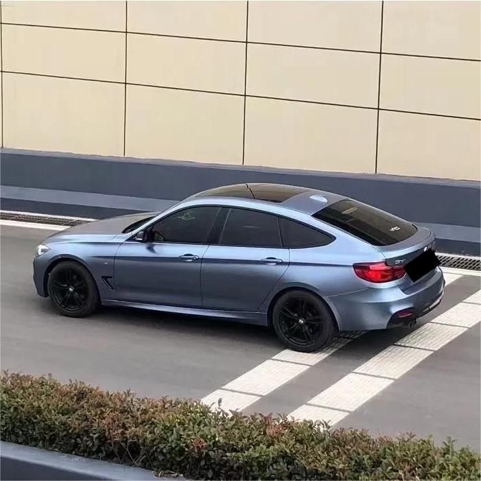 Matte Metallic Satin Storm Blue Car Vinyl Wrap