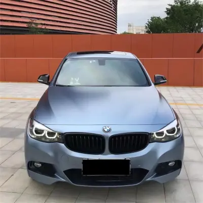 Matte Metallic Satin Storm Blue Car Vinyl Wrap 02