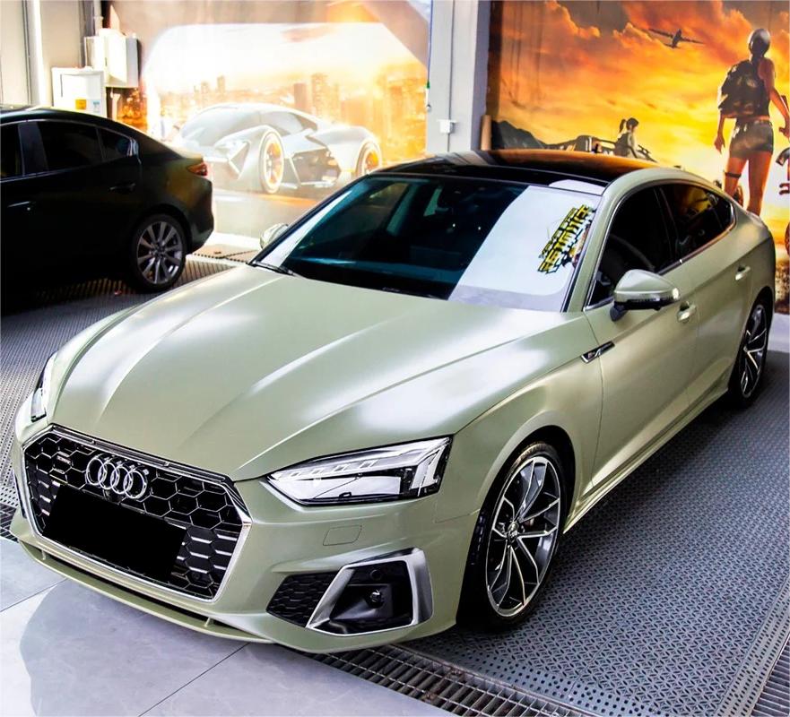 Matte Satin Khaki Light Green Car Vinyl Wrap