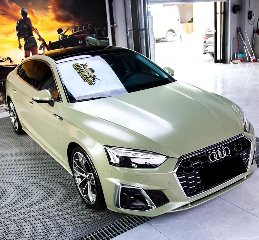Matte Satin Khaki Light Green Car Vinyl Wrap