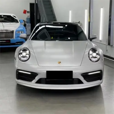 Matte Satin Light Grey Car Vinyl Wrap 02