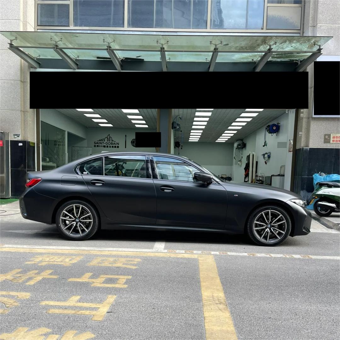Matte Forsted Black Car Vinyl Wrap PET