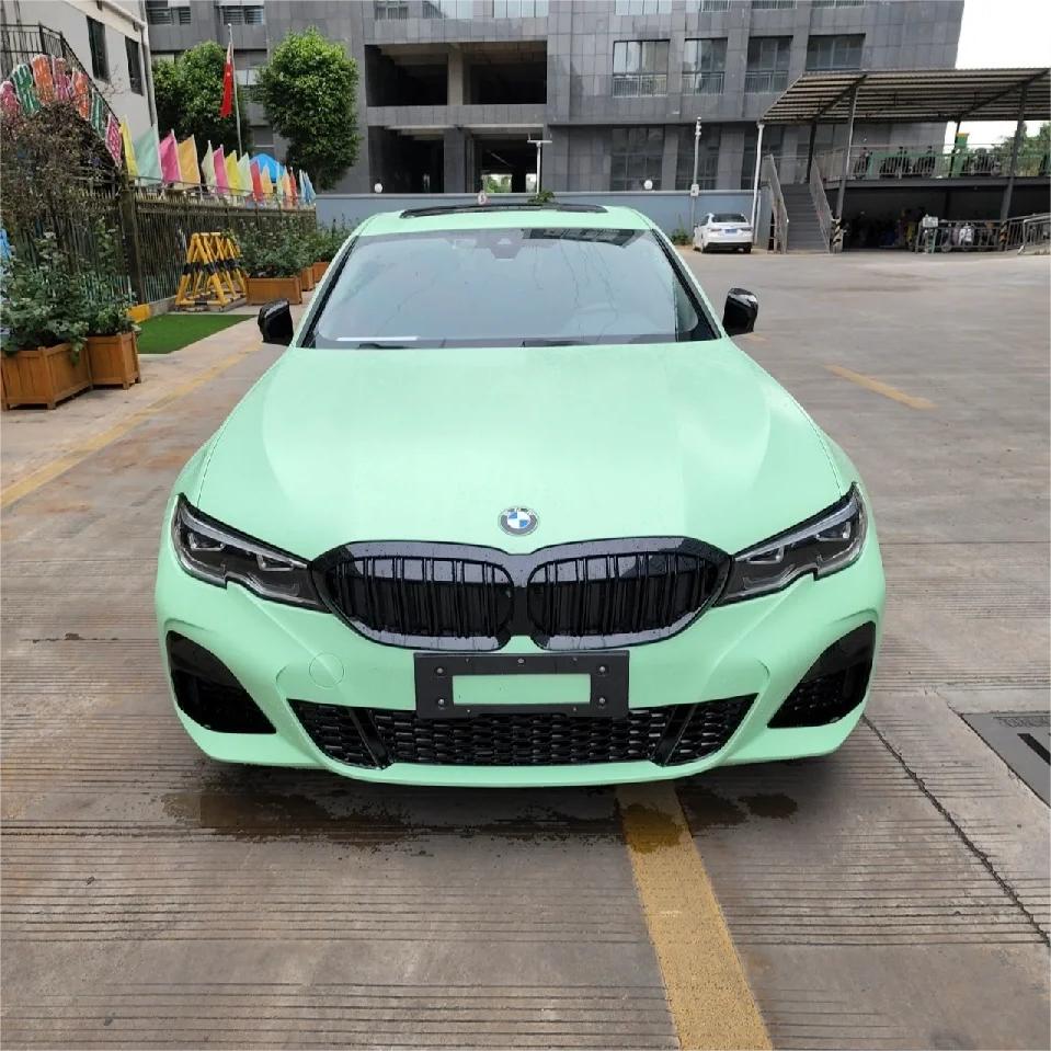 Matte Hazy Green Car Vinyl Wrap