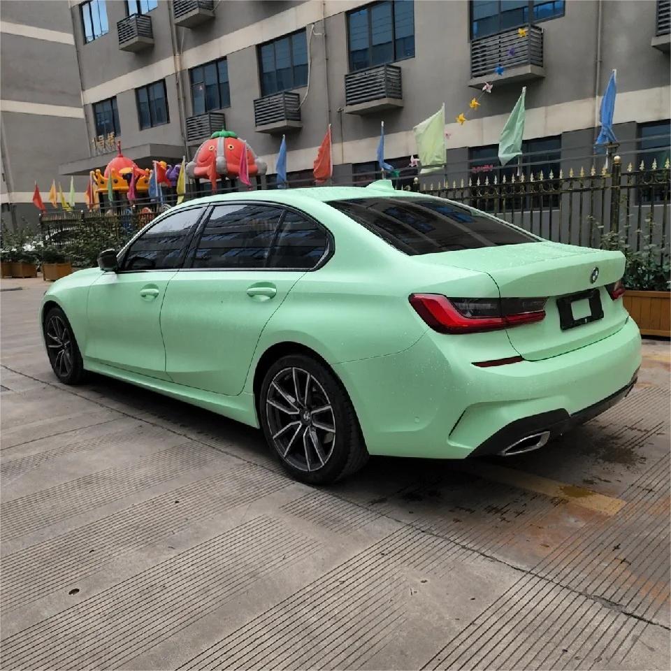 Matte Hazy Green Car Vinyl Wrap